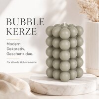 Bubble Kerze Grün 6x12cm