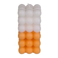 Bubble Kerze Farbig Orange 6x12cm