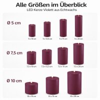 LED Kerze Violett