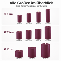 LED Kerze Violett