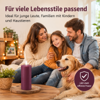 Deluxe Homeart LED Kerze mit Timerfunktion Violett