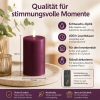 Deluxe Homeart LED Kerze mit Timerfunktion Violett
