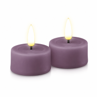 Deluxe Homeart LED Kerze mit Timerfunktion Violett Teelicht