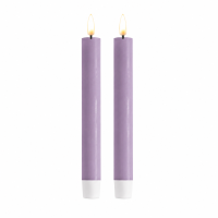 Deluxe Homeart LED Kerze Violett Stabkerze 15 cm