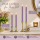 Deluxe Homeart LED Kerze Violett Stabkerze 15 cm