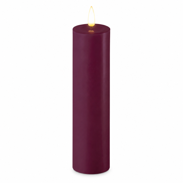 Deluxe Homeart LED Kerze mit Timerfunktion Violett