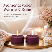 Deluxe Homeart Violett Großes Teelicht