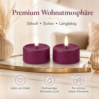 Deluxe Homeart Violett Großes Teelicht