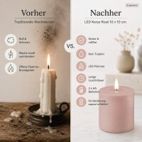 Deluxe Homeart LED Kerze mit Timerfunktion Rose