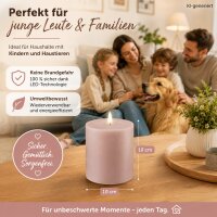 Deluxe Homeart LED Kerze mit Timerfunktion Rose