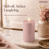 Deluxe Homeart LED Kerze mit Timerfunktion Rose