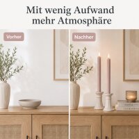 Deluxe Homeart LED Kerze Rose Stabkerze 24 cm