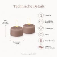Deluxe Homeart LED Kerze Rose Teelicht