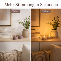 Deluxe Homeart LED Kerze Rose Teelicht