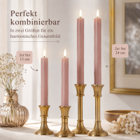 Deluxe Homeart LED Kerze Rose Stabkerze 15 cm