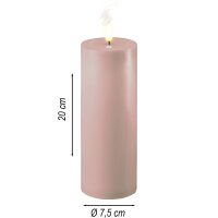 Deluxe Homeart LED Kerze mit Timerfunktion Rose