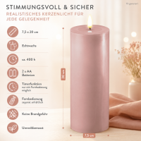 Deluxe Homeart LED Kerze mit Timerfunktion Rose
