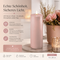 Deluxe Homeart LED Kerze mit Timerfunktion Rose