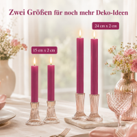 LED Kerze Magenta