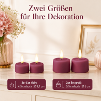 LED Kerze Magenta