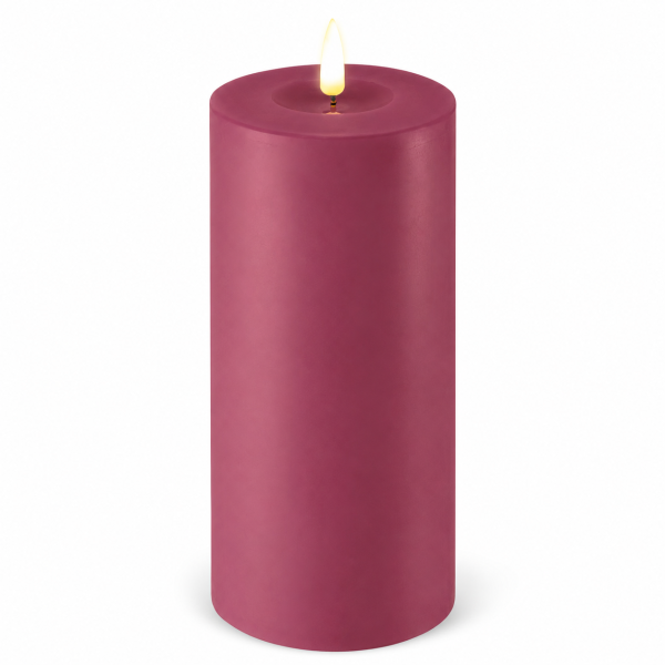 Deluxe Homeart LED Kerze mit Timerfunktion Magenta