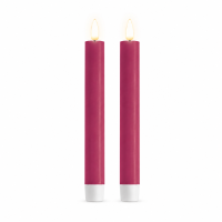 Deluxe Homeart LED Kerze Magenta Stabkerze 24 cm