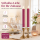 Deluxe Homeart LED Kerze Magenta Stabkerze 24 cm