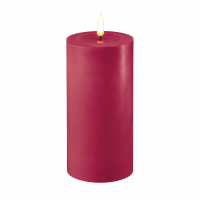 Deluxe Homeart LED Kerze mit Timerfunktion Magenta