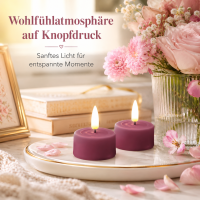 Deluxe Homeart LED Kerze Magenta Teelicht
