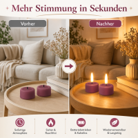 Deluxe Homeart LED Kerze Magenta Teelicht