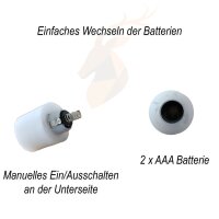 Deluxe Homeart LED Kerze Magenta Stabkerze 15 cm