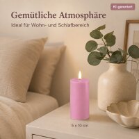 Deluxe Homeart LED Kerze mit Timerfunktion Lavendel