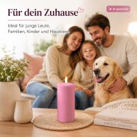 Deluxe Homeart LED Kerze mit Timerfunktion Lavendel