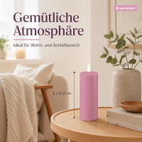 Deluxe Homeart LED Kerze mit Timerfunktion Lavendel
