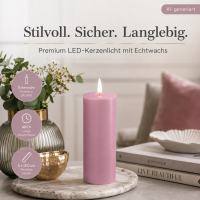 Deluxe Homeart LED Kerze mit Timerfunktion Lavendel