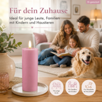 Deluxe Homeart LED Kerze mit Timerfunktion Lavendel
