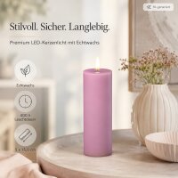 Deluxe Homeart LED Kerze mit Timerfunktion Lavendel