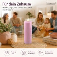 Deluxe Homeart LED Kerze mit Timerfunktion Lavendel