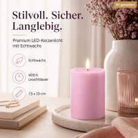 Deluxe Homeart LED Kerze mit Timerfunktion Lavendel