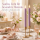 Deluxe Homeart LED Kerze Lavendel Stabkerze 24 cm