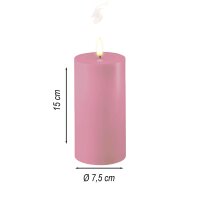 Deluxe Homeart LED Kerze mit Timerfunktion Lavendel