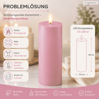 Deluxe Homeart LED Kerze mit Timerfunktion Lavendel