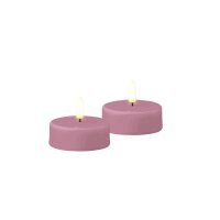 Deluxe Homeart LED Kerze Lavendel Großes Teelicht
